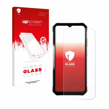Vorderseite einer Produktverpackung mit dem Markenlogo upscreen. Daneben ist das Gerät Fossibot F102 mit dem zugehörigen Displ