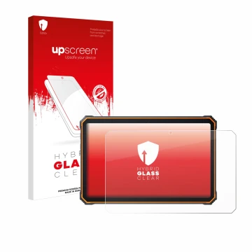 Vorderseite einer Produktverpackung mit dem Markenlogo upscreen. Daneben ist das Gerät Blackview Active 8 Pro 10.36