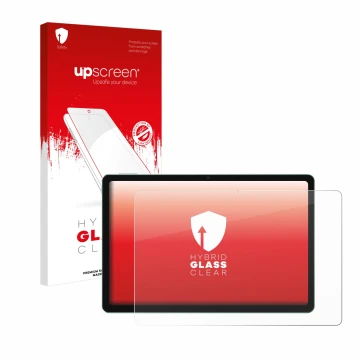 Vorderseite einer Produktverpackung mit dem Markenlogo upscreen. Daneben ist das Gerät Xiaomi Redmi Pad SE mit dem zugehörigen