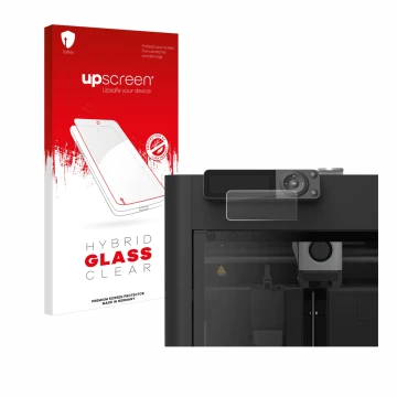 Vorderseite einer Produktverpackung mit dem Markenlogo upscreen. Daneben ist das Gerät Bambu Lab P1S 3D Printer mit dem zugehö
