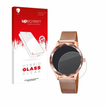 Vorderseite einer Produktverpackung mit dem Markenlogo upscreen. Daneben ist das Gerät Lotus SMARTIME 50036/1 mit dem zugehöri
