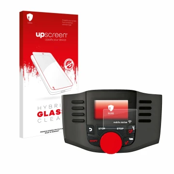Vorderseite einer Produktverpackung mit dem Markenlogo upscreen. Daneben ist das Gerät Märklin Mobile Station WLAN 60667 mit d