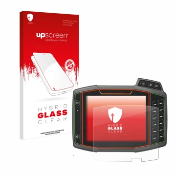 Vorderseite einer Produktverpackung mit dem Markenlogo upscreen. Daneben ist das Gerät Amazone AmaTron 4 mit dem zugehörigen D
