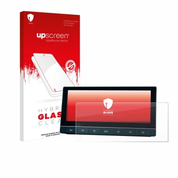 Vorderseite einer Produktverpackung mit dem Markenlogo upscreen. Daneben ist das Gerät MG 5 IPS-HD 10.25