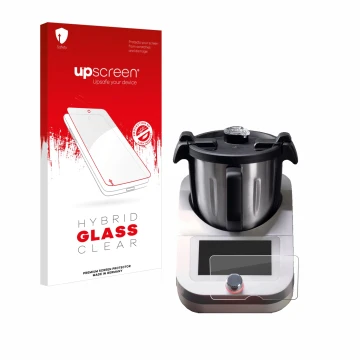 Vorderseite einer Produktverpackung mit dem Markenlogo upscreen. Daneben ist das Gerät Ufesa TotalChef RK7 mit dem zugehörigen