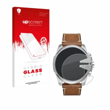 Vorderseite einer Produktverpackung mit dem Markenlogo upscreen. Daneben ist das Gerät Diesel Mega Chief mit dem zugehörigen D