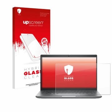 Vorderseite einer Produktverpackung mit dem Markenlogo upscreen. Daneben ist das Gerät Dell Precision 3480 mit dem zugehörigen