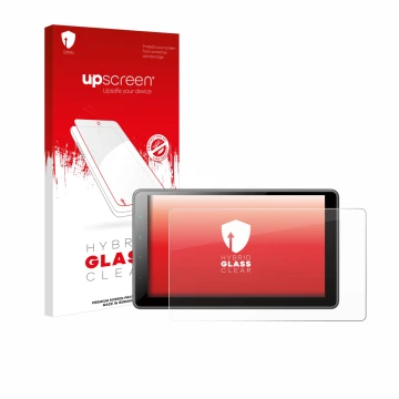 Vorderseite einer Produktverpackung mit dem Markenlogo upscreen. Daneben ist das Gerät Pioneer SPH-EVO950DAB mit dem zugehörig