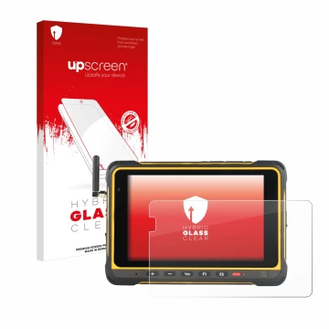 Vorderseite einer Produktverpackung mit dem Markenlogo upscreen. Daneben ist das Gerät AIR3 7.3 mit dem zugehörigen Displaysch