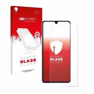 Vorderseite einer Produktverpackung mit dem Markenlogo upscreen. Daneben ist das Gerät Vivo iQOO Neo 9 Pro mit dem zugehörigen