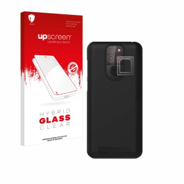 Vorderseite einer Produktverpackung mit dem Markenlogo upscreen. Daneben ist das Gerät Emporia Smart 5 Mini (NUR Kameraschutz)