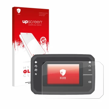 Vorderseite einer Produktverpackung mit dem Markenlogo upscreen. Daneben ist das Gerät Honda CB650R TFT Display mit dem zugehö