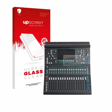Vorderseite einer Produktverpackung mit dem Markenlogo upscreen. Daneben ist das Gerät Allen&Heat SQ5 mit dem zugehörigen Disp