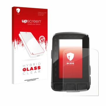Vorderseite einer Produktverpackung mit dem Markenlogo upscreen. Daneben ist das Gerät Wahoo Elemnt Roam V2 GPS mit dem zugehö