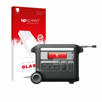 Vorderseite einer Produktverpackung mit dem Markenlogo upscreen. Daneben ist das Gerät Anker SOLIX F2000 mit dem zugehörigen D