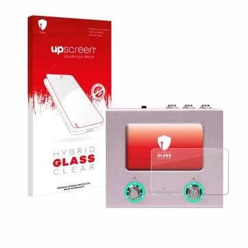 Vorderseite einer Produktverpackung mit dem Markenlogo upscreen. Daneben ist das Gerät Hotone Ampero Mini mit dem zugehörigen 