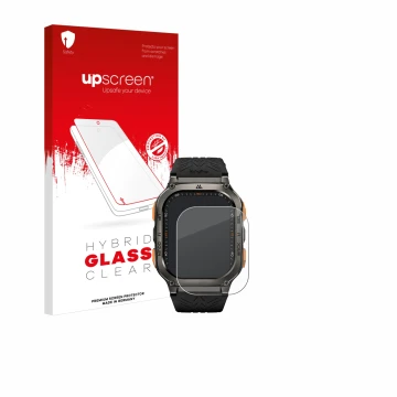 Vorderseite einer Produktverpackung mit dem Markenlogo upscreen. Daneben ist das Gerät Kospet Tank M3 Ultra mit dem zugehörige