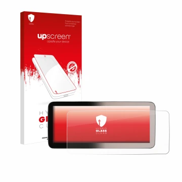 Vorderseite einer Produktverpackung mit dem Markenlogo upscreen. Daneben ist das Gerät Erisin ES46GC50-TDE 12,3