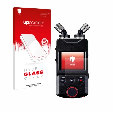 Vorderseite einer Produktverpackung mit dem Markenlogo upscreen. Daneben ist das Gerät Tascam Portacapture X6 mit dem zugehöri