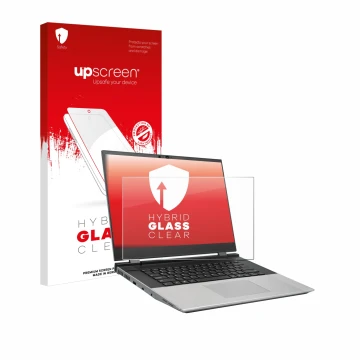 Vorderseite einer Produktverpackung mit dem Markenlogo upscreen. Daneben ist das Gerät Framework Laptop 16 mit dem zugehörigen