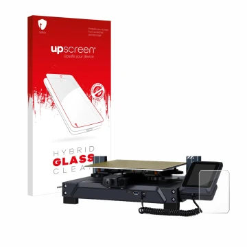 Vorderseite einer Produktverpackung mit dem Markenlogo upscreen. Daneben ist das Gerät Elegoo Neptun 4 mit dem zugehörigen Dis