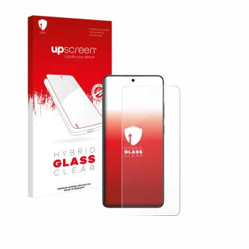 Vorderseite einer Produktverpackung mit dem Markenlogo upscreen. Daneben ist das Gerät Oppo Reno 12 F 5G mit dem zugehörigen D