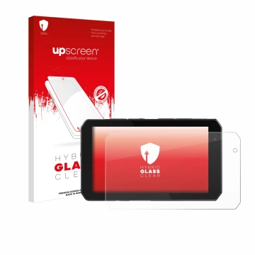 Vorderseite einer Produktverpackung mit dem Markenlogo upscreen. Daneben ist das Gerät Chigee AIO-5 Play mit dem zugehörigen D