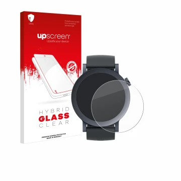 Vorderseite einer Produktverpackung mit dem Markenlogo upscreen. Daneben ist das Gerät Nothing CMF Watch Pro 2 mit dem zugehör