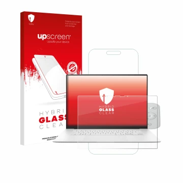 Vorderseite einer Produktverpackung mit dem Markenlogo upscreen. Daneben ist das Gerät ASUS ZenBook S 16 mit dem zugehörigen D