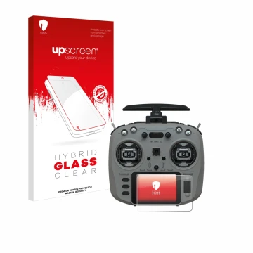 Vorderseite einer Produktverpackung mit dem Markenlogo upscreen. Daneben ist das Gerät Jumper T15 mit dem zugehörigen Displays