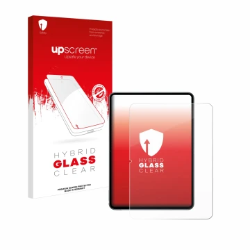 Vorderseite einer Produktverpackung mit dem Markenlogo upscreen. Daneben ist das Gerät OnePlus Pad 2 (Hochformat) mit dem zuge
