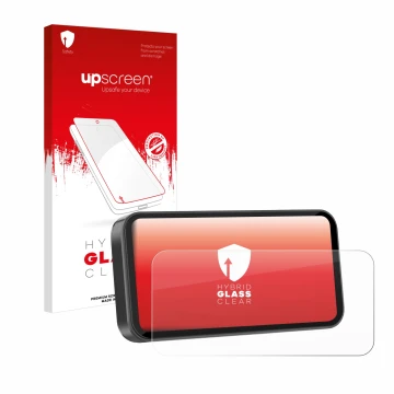 Vorderseite einer Produktverpackung mit dem Markenlogo upscreen. Daneben ist das Gerät Carpuride W603D 6.3