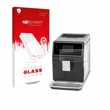 Vorderseite einer Produktverpackung mit dem Markenlogo upscreen. Daneben ist das Gerät WMF Perfection 880L mit dem zugehörigen