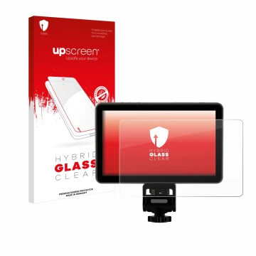 Vorderseite einer Produktverpackung mit dem Markenlogo upscreen. Daneben ist das Gerät Rollei Viltrox DC-X2 6