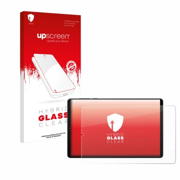 Vorderseite einer Produktverpackung mit dem Markenlogo upscreen. Daneben ist das Gerät Lenovo Legion Y700 (2024) mit dem zugeh