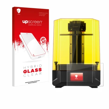 Vorderseite einer Produktverpackung mit dem Markenlogo upscreen. Daneben ist das Gerät Anycubic Photon Mono X2 9,1
