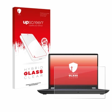 Vorderseite einer Produktverpackung mit dem Markenlogo upscreen. Daneben ist das Gerät Lenovo ThinkPad P16 Gen 2 Non-Touch mit