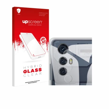 Vorderseite einer Produktverpackung mit dem Markenlogo upscreen. Daneben ist das Gerät Cubot Max 5 (NUR Kamera) mit dem zugehö