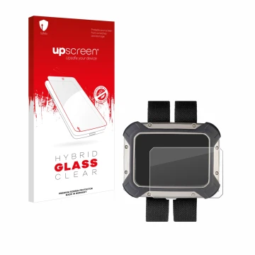 Vorderseite einer Produktverpackung mit dem Markenlogo upscreen. Daneben ist das Gerät Apeks DSX mit dem zugehörigen Displaysc