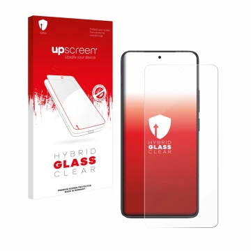 Vorderseite einer Produktverpackung mit dem Markenlogo upscreen. Daneben ist das Gerät Xiaomi Redmi K80 Pro mit dem zugehörige