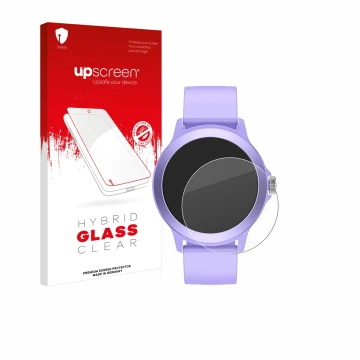 Vorderseite einer Produktverpackung mit dem Markenlogo upscreen. Daneben ist das Gerät SPC Smartee Duo Vivo 1.27