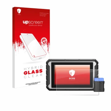 Vorderseite einer Produktverpackung mit dem Markenlogo upscreen. Daneben ist das Gerät ArtiDiag 900BT mit dem zugehörigen Disp