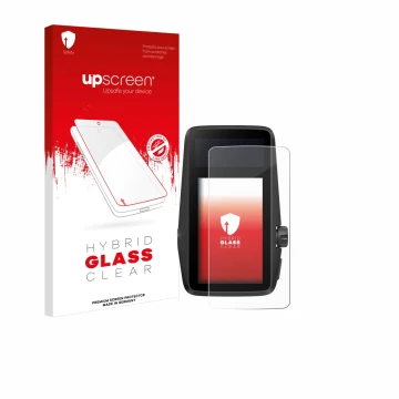 Vorderseite einer Produktverpackung mit dem Markenlogo upscreen. Daneben ist das Gerät Coros Dura mit dem zugehörigen Displays