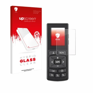 Vorderseite einer Produktverpackung mit dem Markenlogo upscreen. Daneben ist das Gerät Minn Kota Advanced GPS Navigation mit d