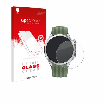 Vorderseite einer Produktverpackung mit dem Markenlogo upscreen. Daneben ist das Gerät OnePlus Watch 3 mit dem zugehörigen Dis