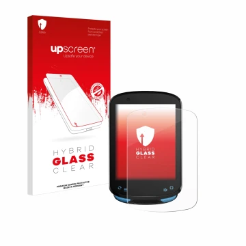 Vorderseite einer Produktverpackung mit dem Markenlogo upscreen. Daneben ist das Gerät Geoid CC600 2.4