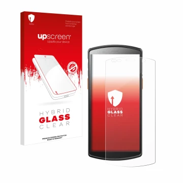 Vorderseite einer Produktverpackung mit dem Markenlogo upscreen. Daneben ist das Gerät Urovo DT50S 5,7