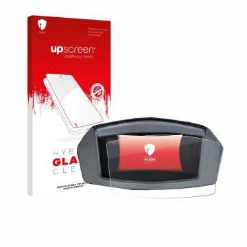 Vorderseite einer Produktverpackung mit dem Markenlogo upscreen. Daneben ist das Gerät Yamaha NMAX 125 2024 mit dem zugehörige