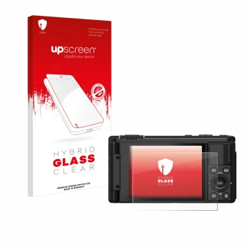 Vorderseite einer Produktverpackung mit dem Markenlogo upscreen. Daneben ist das Gerät Yashica City 100 mit dem zugehörigen Di