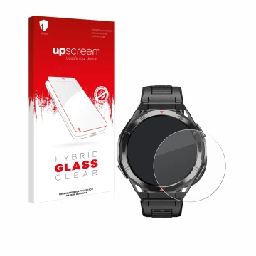 Vorderseite einer Produktverpackung mit dem Markenlogo upscreen. Daneben ist das Gerät Oukitel BT12 1.43